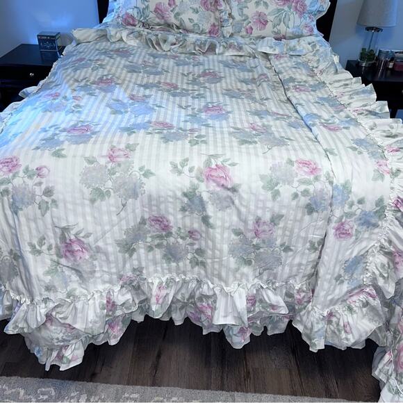 Vintage Spiegel Curtains Set of 2 + Tiebacks Romantic Shabby Chic Cottage Core - Picture 11 of 17